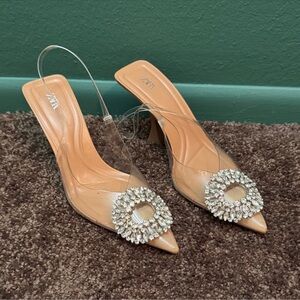 Zara Crystal Embellished Heels